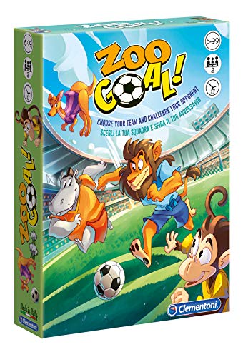 Clementoni- Zoo Goal Juego de Memoria, Individual, Multicolor (16570)