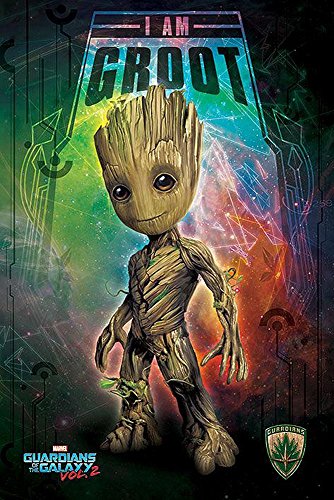 Close Up Póster Marvel Guardians of The Galaxy Vol. 2 - I Am Groot [Kid] (61cm x 91,5cm)