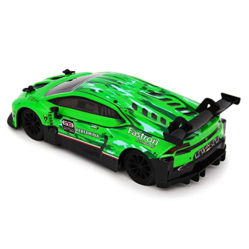 CMJ RC Cars Lamborghini Lamborghini Huracan GT3 Green - Luces de trabajo con licencia oficial para coche, escala 1:24, 2,4 GHz