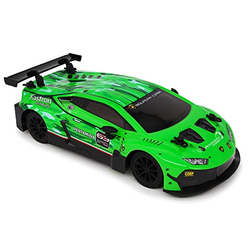 CMJ RC Cars Lamborghini Lamborghini Huracan GT3 Green - Luces de trabajo con licencia oficial para coche, escala 1:24, 2,4 GHz