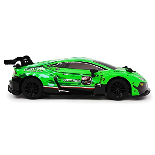 CMJ RC Cars Lamborghini Lamborghini Huracan GT3 Green - Luces de trabajo con licencia oficial para coche, escala 1:24, 2,4 GHz