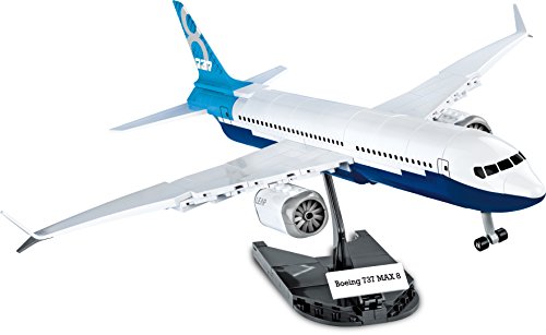 COBI- Boeing 737 8 MAX Other License Avión, Color Blanco Azul (26175)