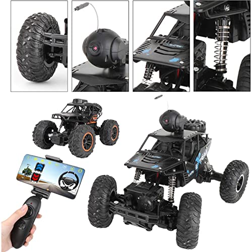 Coche de radiocontrol con cámara, Coche de Control Remoto Todoterreno de 2,4 GHz con cámara WiFi, Offroad 4WD RC Coche, Juguete Regalo para Niños Principiantes de 6 a 12 Años