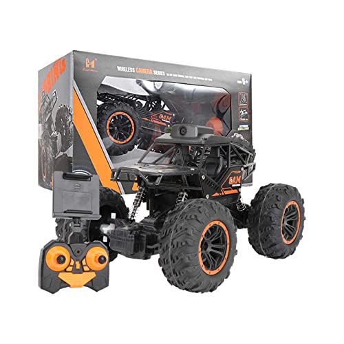 Coche de radiocontrol con cámara, Coche de Control Remoto Todoterreno de 2,4 GHz con cámara WiFi, Offroad 4WD RC Coche, Juguete Regalo para Niños Principiantes de 6 a 12 Años