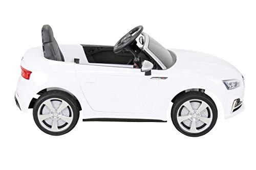 Coche ELÉCTRICO para NIÑO Audi S5 CABRIOLET 12 V (Blanco)