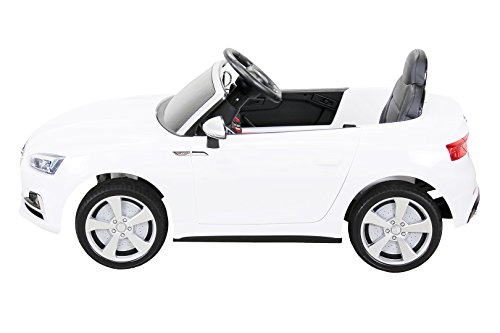 Coche ELÉCTRICO para NIÑO Audi S5 CABRIOLET 12 V (Blanco)