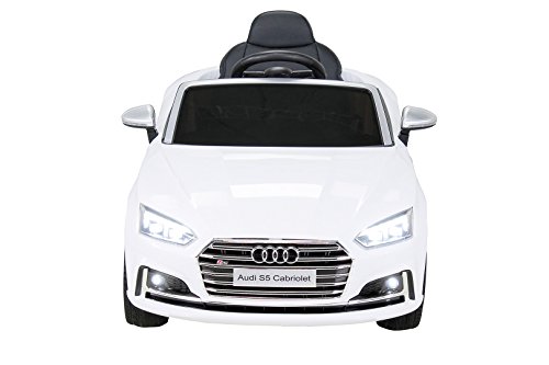 Coche ELÉCTRICO para NIÑO Audi S5 CABRIOLET 12 V (Blanco)