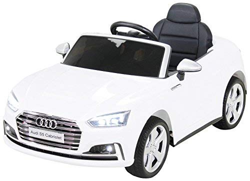 Coche ELÉCTRICO para NIÑO Audi S5 CABRIOLET 12 V (Blanco)