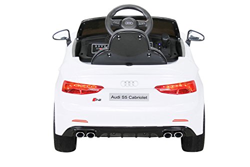 Coche ELÉCTRICO para NIÑO Audi S5 CABRIOLET 12 V (Blanco)