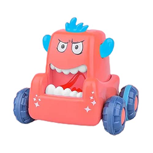 Coche monstruo deslizante lindo de dibujos animados Monster Toy Cars Prensa para enrollar plástico de carreras de coche de juguete modelo de vehículo Stuffer regalo de cumpleaños para niños divertido