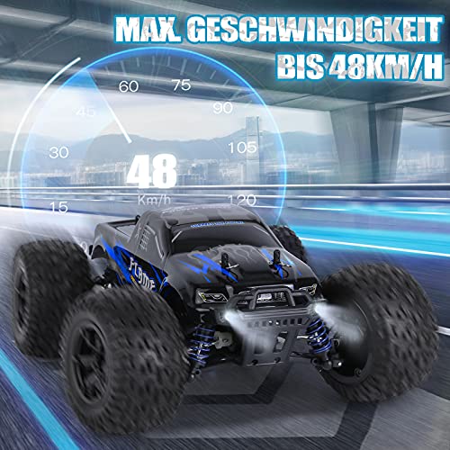 Coche teledirigido para adultos 4 WD Offroad RC Auto 48 km/h 1:16 2,4 GHz mando a distancia Monstertruck Buggy con batería impermeable Auto juguete regalo para niños adultos