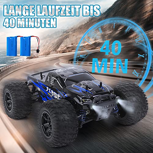 Coche teledirigido para adultos 4 WD Offroad RC Auto 48 km/h 1:16 2,4 GHz mando a distancia Monstertruck Buggy con batería impermeable Auto juguete regalo para niños adultos