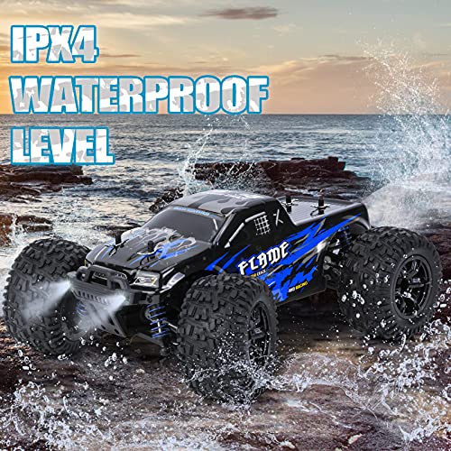 Coche teledirigido para adultos 4 WD Offroad RC Auto 48 km/h 1:16 2,4 GHz mando a distancia Monstertruck Buggy con batería impermeable Auto juguete regalo para niños adultos