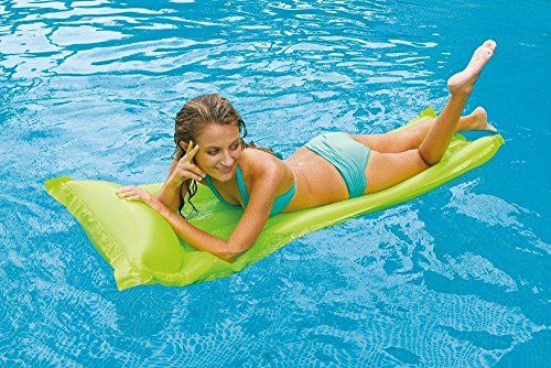 Colchoneta Hinchable para Piscina Rosa Amarillo Verde o Azul Mate