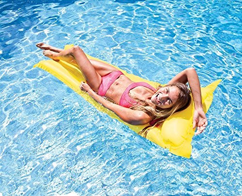 Colchoneta Hinchable para Piscina Rosa Amarillo Verde o Azul Mate