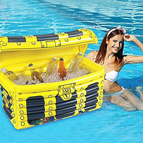 Colchoneta hinchable para piscina, soporte para bebidas, 2 en 1, soporte para bebidas y aperitivos, colchonetas flotantes para piscina, fiestas y diversión acuática (C)