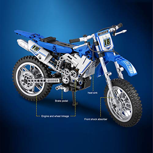 ColiCor Technic Modelo de Off-Road Motocicleta 474pcs 1:6 Juego de construcción de Technic Motocicleta Bloques para Alpinismo Motocicleta, Compatible con Lego Technic