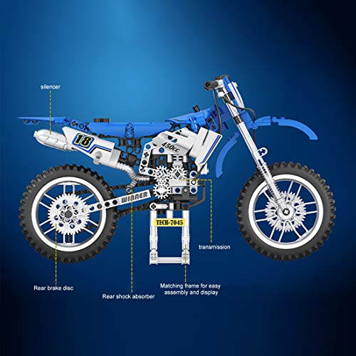 ColiCor Technic Modelo de Off-Road Motocicleta 474pcs 1:6 Juego de construcción de Technic Motocicleta Bloques para Alpinismo Motocicleta, Compatible con Lego Technic