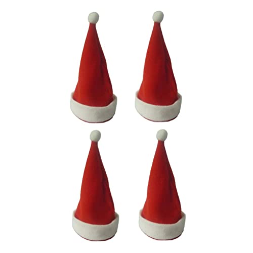 COLiJOL 4 Unids Sombrero de Navidad Bolsas de Caramelo Lindo Gorra Partido Favor Bolsas Nombre Porta Tarjeta Suministros de Navidad