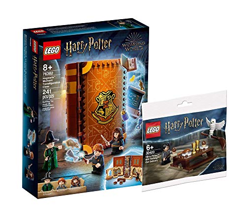 Collectix Lego Set – Harry Potter Hogwarts Momento de transformación 76382 + Harry Potter y Hedwig: Entrega 30420 (bolsa de plástico)