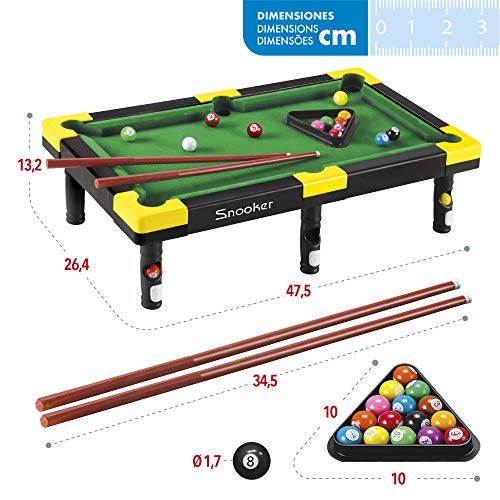 ColorBaby - Juegos de mesa billar infantil con accesorios CB Games 47,5X26,4X13,2 cm (43764)