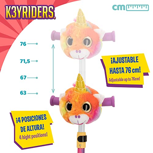 ColorBaby K3YRIDERS 46773 - K3yriders-Scooter 3 Ruedas Peluche Unicornio