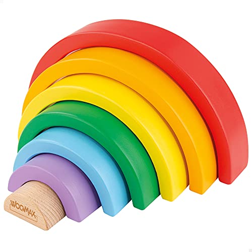 ColorBaby WOOMAX 49306 - Woomax-Arcoiris de Madera 26x5x13cm +18m