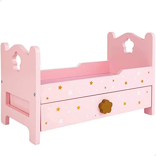 ColorBaby WOOMAX 49363 - Woomax-Cama de Madera para muñecas +3a