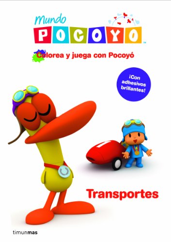 Colorea y juega con Pocoyó. Transportes: Libro de actividades con adhesivos (Pocoyo)