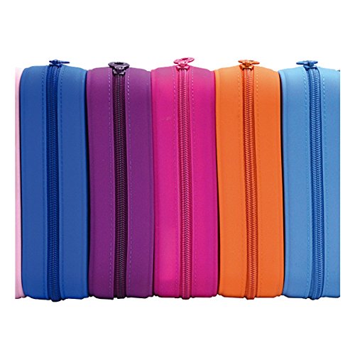 Colorline 58111 - Portatodo de Silicona con Tacto Ultra Soft de Alta Resistencia. Estuche Multiuso para Viaje, Material Escolar, Neceser y Accesorios. Color Lila. Medidas 18 x 7 x 5 cm