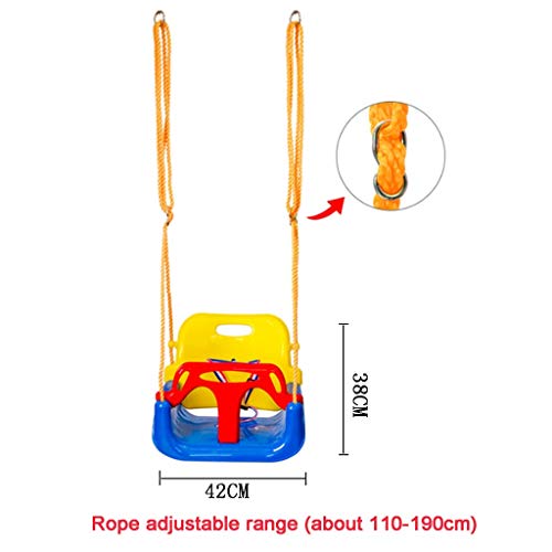 Columpios Juego de colgar for colgar del asiento del columpio infantil tres en uno adecuado for uso en interiores y exteriores Bebé for columpios juveniles 5 colores Hamaca de cuerda colgante