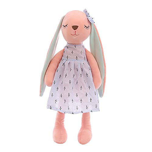 Conejo de Peluche, Muñeca Conejo Orejas Largas Peluche Liebre de Conejo Almohada de Cama de Bebé de Conejo Rosa Uguetes de Peluche Suaves Muñeca de Peluche Regalo para Bebés