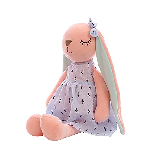 Conejo de Peluche, Muñeca Conejo Orejas Largas Peluche Liebre de Conejo Almohada de Cama de Bebé de Conejo Rosa Uguetes de Peluche Suaves Muñeca de Peluche Regalo para Bebés