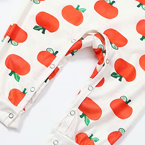 Conjunto de Pijamas Familiares Halloween, Pijamas Estampado de Calabazas Familia Disfraces de Dormir Set para Familia de Cuatro Mujer Hombres Niño Bebé, Ropa de Dormir Camisones(A-Bebé,9 meses)