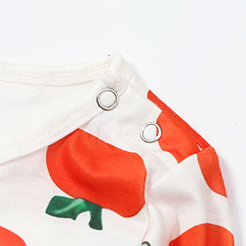 Conjunto de Pijamas Familiares Halloween, Pijamas Estampado de Calabazas Familia Disfraces de Dormir Set para Familia de Cuatro Mujer Hombres Niño Bebé, Ropa de Dormir Camisones(A-Bebé,9 meses)