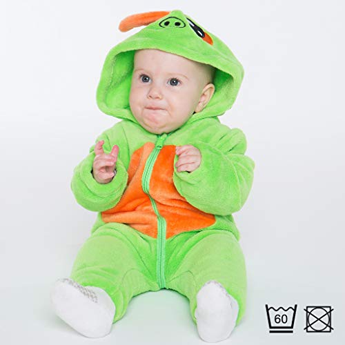 corimori (6+ Modelos Ropa de Dormir Disfraz Animal Byte el Dinosaurio Bebé, Color Verde Talla 60-70 cm (1850)