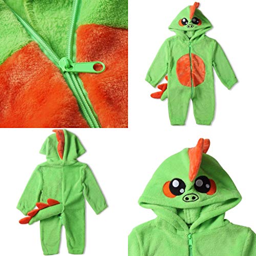 corimori (6+ Modelos Ropa de Dormir Disfraz Animal Byte el Dinosaurio Bebé, Color Verde Talla 60-70 cm (1850)