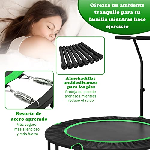 COSTWAY Mini Trampolín de φ120 cm Cama Elástica Fitness Trampolín Plegable para Exterior Interior (Verde)