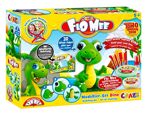 CRAZE FLO MEE set de modelado dinosaurio arcilla 13687 , color/modelo surtido