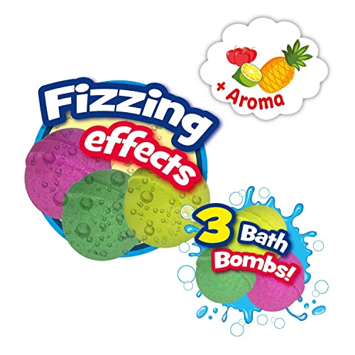 CRAZE INKEE Fruity Pack 3 Bombas Niños, con 3 Aromas de Frutas Diferentes, Lima Cereza y piña, Juguetes baño, 25871, Multicolor