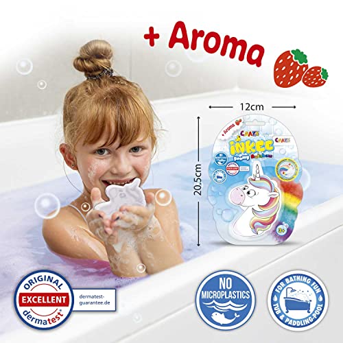 CRAZE INKEE Pack 2 Bombas baño para niños Arcoiris Perfumada, Juego de Unicornio o Nube. juguetes baño espumosas Multi Color para Bañera o Piscina de Niños con olor a Fresas, Multicolor (31209)