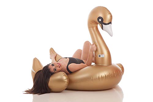 Creaciones Llopis Cisne SY 150CM 8422802062109 Brazaletes y flotadores, Adultos Unisex, Oro (Dorado), Talla Única