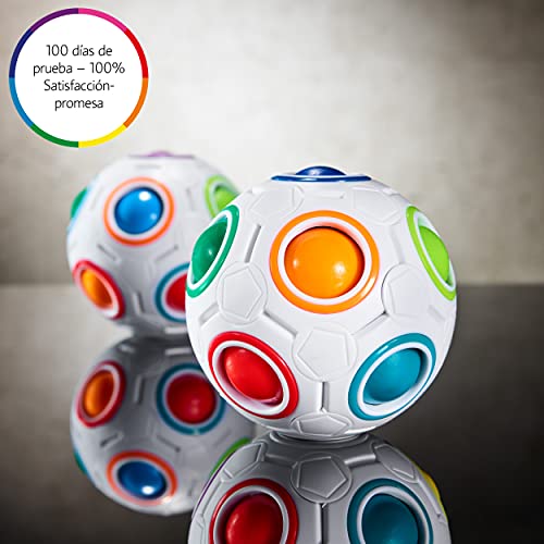 CUBIDI Bola Original, Juego de Habilidad, emocionante Juego de Rompecabezas para Unisex Adultos Acroíris Pequeño