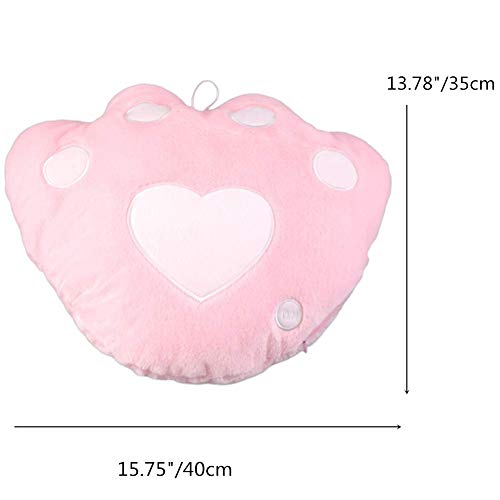 Cuddle Pillow Plushies Kawaii Cute Plush Sloth Toy Led Luminoso Estrella De Cinco Puntas Almohada Bear Paw Love Smile Moon Bear Peluche Juguete para Niños Regalo De Cumpleaños Bear Palm,Pink