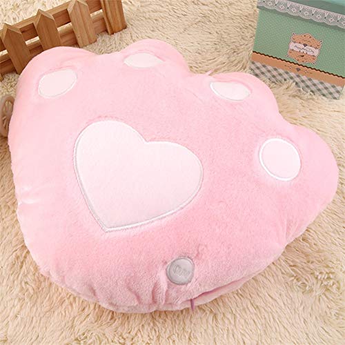 Cuddle Pillow Plushies Kawaii Cute Plush Sloth Toy Led Luminoso Estrella De Cinco Puntas Almohada Bear Paw Love Smile Moon Bear Peluche Juguete para Niños Regalo De Cumpleaños Bear Palm,Pink