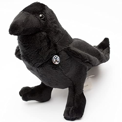 Cuervo de peluche con forma de pájaro, color negro, cuervo y colonio