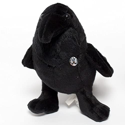 Cuervo de peluche con forma de pájaro, color negro, cuervo y colonio