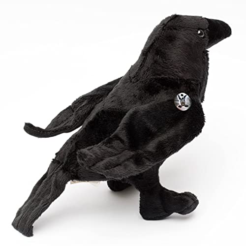 Cuervo de peluche con forma de pájaro, color negro, cuervo y colonio