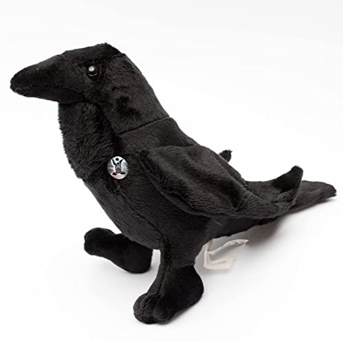 Cuervo de peluche con forma de pájaro, color negro, cuervo y colonio