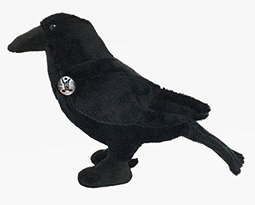 Cuervo de peluche con forma de pájaro, color negro, cuervo y colonio